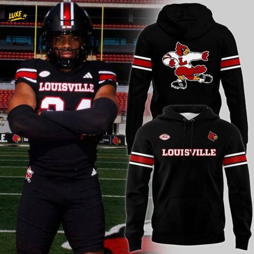 Louisville Cardinals Football "Blackout" Uniform Hoodie - Limited Edition