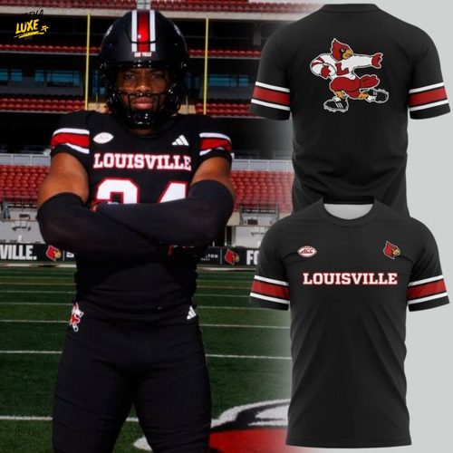 Louisville Cardinals Football "Blackout" Uniform T-Shirt - Limited Edition