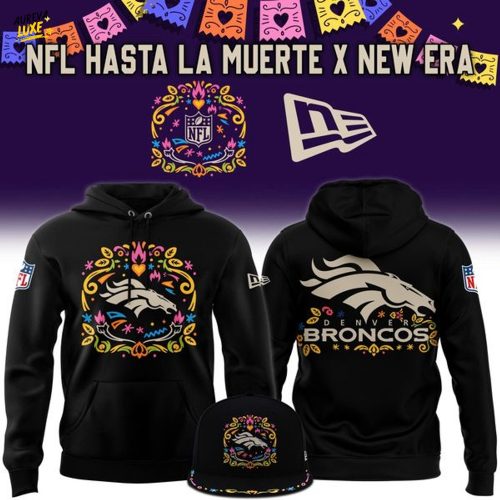 Mens Denver Broncos NFL Hasta La Muerte x New Era Hoodie