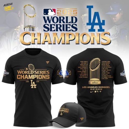 Men's Los Angeles Dodgers Fanatics Black 2025 World Series Champions Limited T-shirt