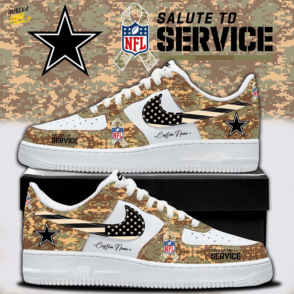 NFL Dallas Cowboys x Salute To Service Limited Edition AF1 Shoes 2025 New NFL Dallas Cowboys x Salute To Service Limited Edition AF1 Shoes 2025 New