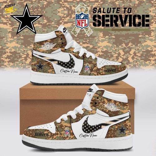 NFL Dallas Cowboys x Salute To Service Limited Edition AJ1 Shoes 2025 New