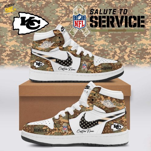 NFL Kansas Chiefs x Salute To Service Limited Edition AJ1 Shoes 2025 New