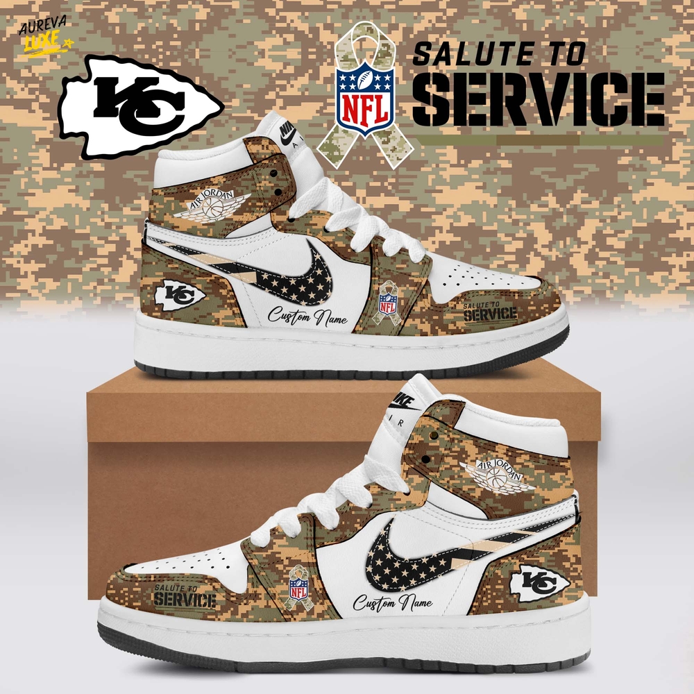 NFL Kansas Chiefs x Salute To Service Limited Edition AJ1 Shoes 2025 New NFL Kansas Chiefs x Salute To Service Limited Edition AJ1 Shoes 2025 New