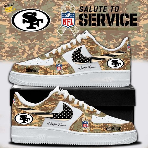 NFL San Francisco 49ers x Salute To Service Limited Edition AF1 Shoes 2025 New