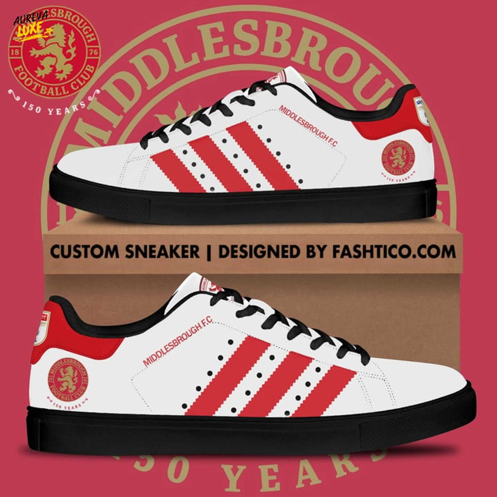 New Limitted Edition Middlesbrough F.C 150 YEARS STAN SMITH SHOES
