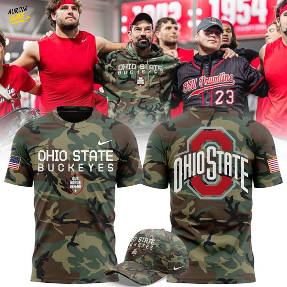 Ohio State Football Military Appreciation Camo T-shirt Ohio State Football Military Appreciation Camo T-shirt