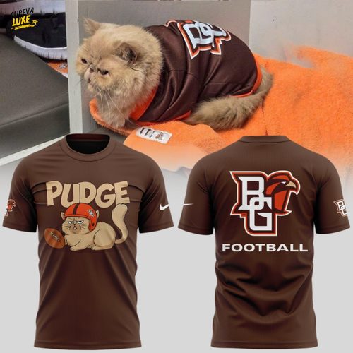 Pudge the cat tshirt - Brown