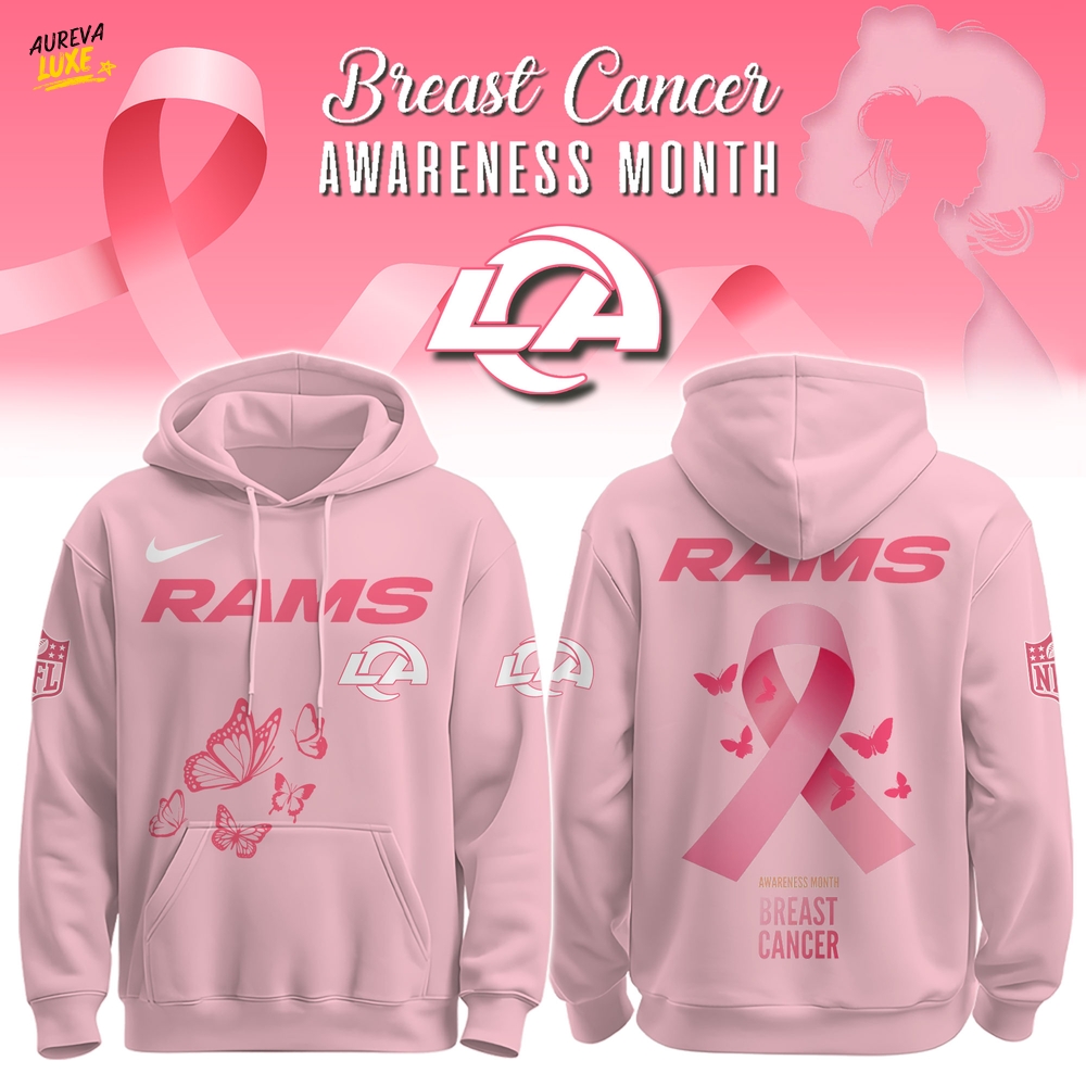 Rams Breast Cancer Awareness Edition Hoodie Rams Breast Cancer Awareness Edition Hoodie