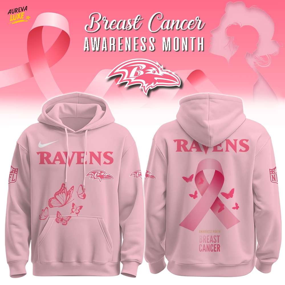 Ravens Breast Cancer Awareness Edition Hoodie Ravens Breast Cancer Awareness Edition Hoodie
