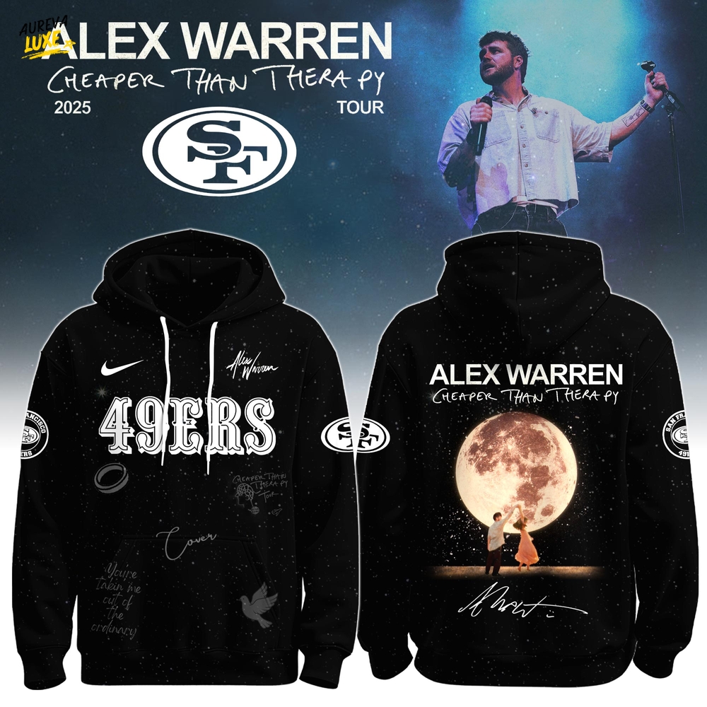 SF 49ers x Alex Warren “Cheaper Than Therapy Global Tour” Hoodie Limited Edition + Selling Out Fast SF 49ers x Alex Warren “Cheaper Than Therapy Global Tour” Hoodie Limited Edition + Selling Out Fast