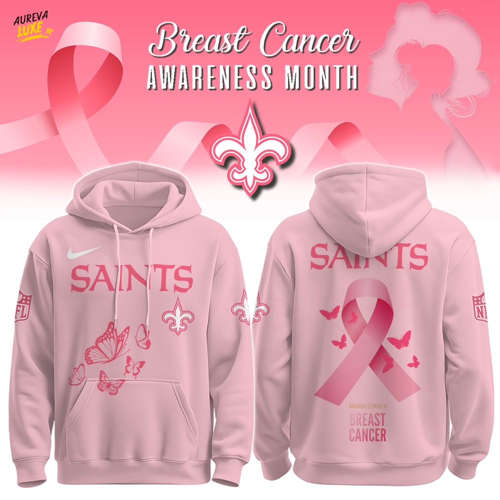 Saints Breast Cancer Awareness Edition Hoodie Saints Breast Cancer Awareness Edition Hoodie