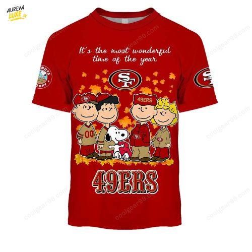 San Francisco 49ers Welcome the season with Snoopy Design Tshirt