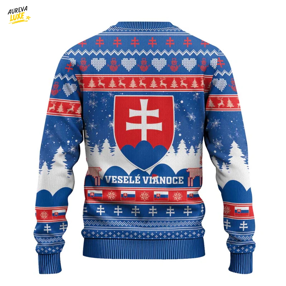 Slovakia Christmas Ugly Christmas Sweater Vesele Vianoce – Coat Of Arms Slovakia Christmas Ugly Christmas Sweater Vesele Vianoce – Coat Of Arms