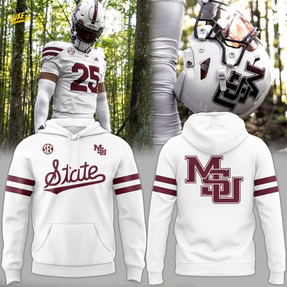 Special Mississippi State Bulldogs Wordmark Logo Uniform Hoodie Special Mississippi State Bulldogs Wordmark Logo Uniform Hoodie