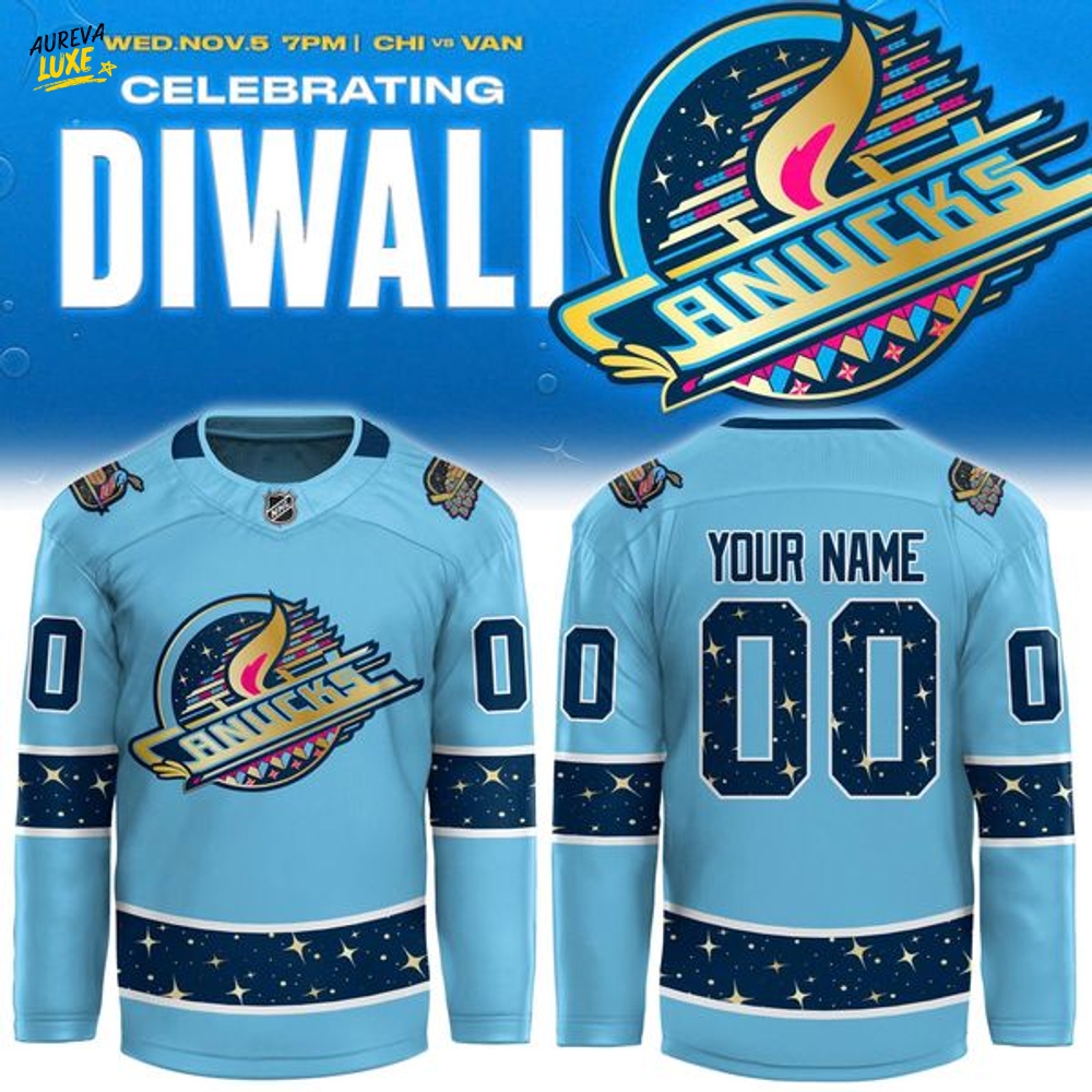 Vancouver Canucks 2025 Diwali Night Hockey Jersey Vancouver Canucks 2025 Diwali Night Hockey Jersey