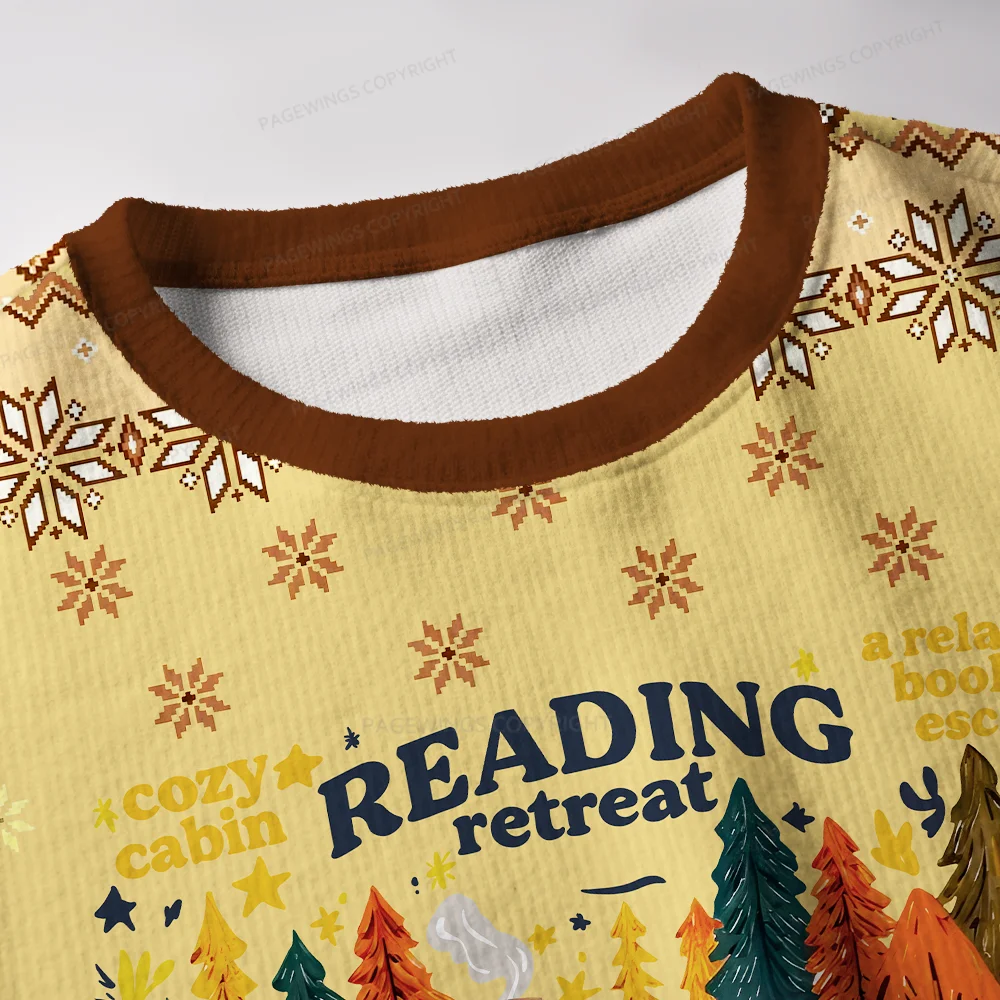 Cozy Reading Retreat Unisex Ugly Knit Christmas Sweater Cozy Reading Retreat Unisex Ugly Knit Christmas Sweater