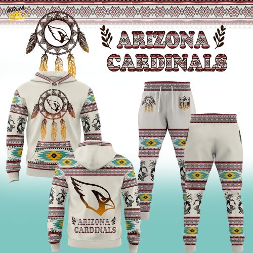 Arizona Cardinals Native American Heritage Month 2025 Beige Hoodie