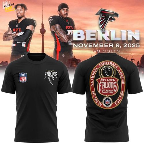 Atlanta Falcons 2025 NFL Berlin Game Black T-shirt