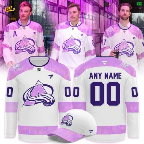 Colorado Avalanche ''Cancer Night '' Hockey Jersey