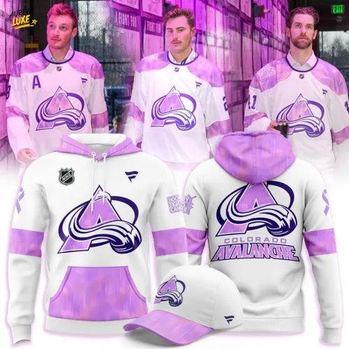 Colorado Avalanche ''Cancer Night '' Hoodie