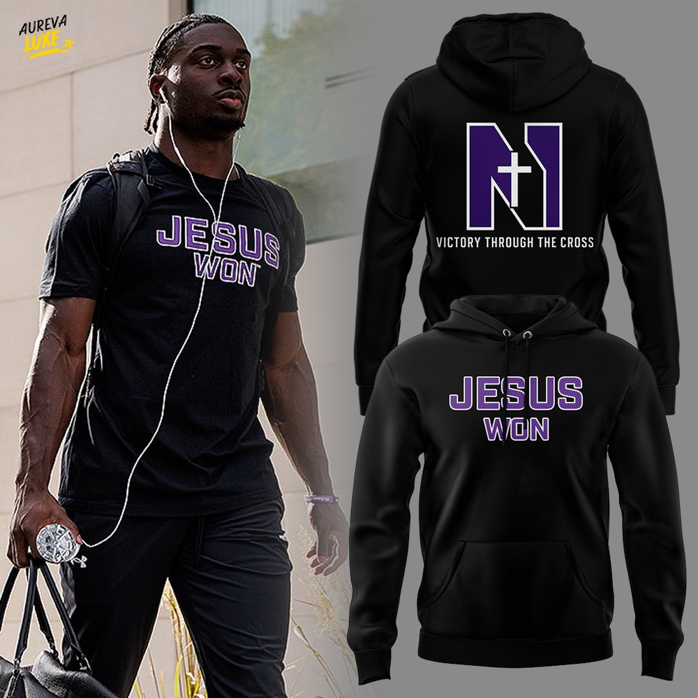 Limited Editon Northwestern- “Jesus won” Hoodie Limited Editon Northwestern- “Jesus won” Hoodie