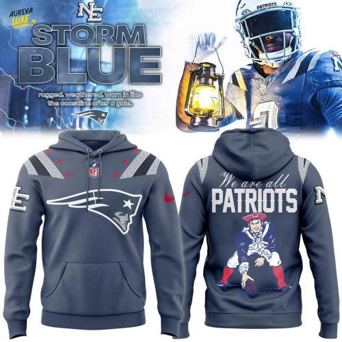 NE Patriots 2025 Rivalries Nor’Easter Storm Blue Hoodie Football Casual Outfit Set
