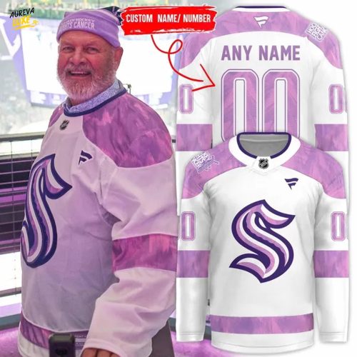 Seattle Kraken ''Cancer Night '' Hockey Jersey