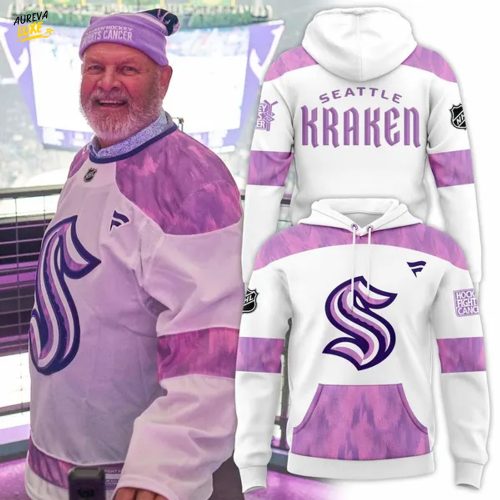 Seattle Kraken ''Cancer Night '' Hoodie