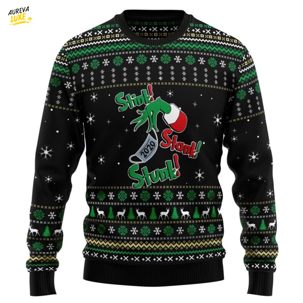 Stink Stank Stunk Grinch Ugly Christmas Sweater Stink Stank Stunk Grinch Ugly Christmas Sweater