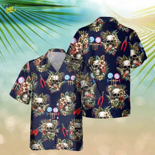 Awesome HVAC Tech- AOP Pocket Hawaiian Shirt-#