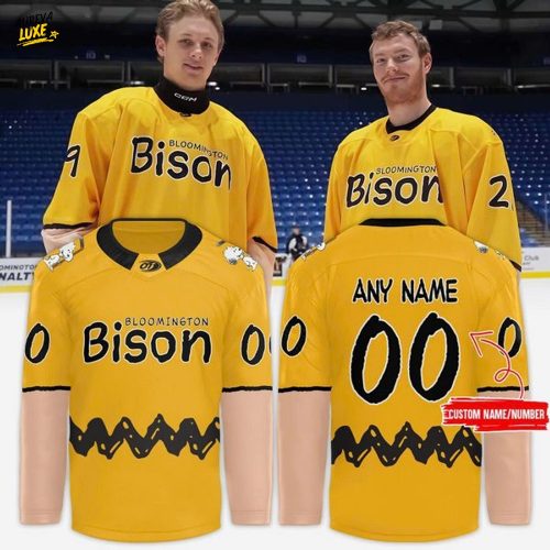 Bloomington Bison 2025 Peanuts-themed Teddy Bear Toss Jerseys