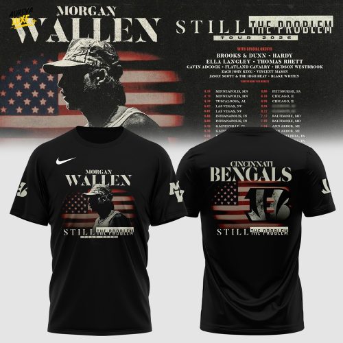Cincinnati Bengals x Morgan Wallen — Still The Problem Tour 2026 Collection T-Shirt