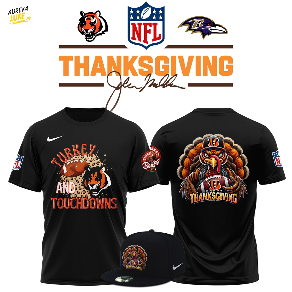 Cincinnati Bengals x Thanksgiving Game 2025 Collection Tshirt Cincinnati Bengals x Thanksgiving Game 2025 Collection Tshirt