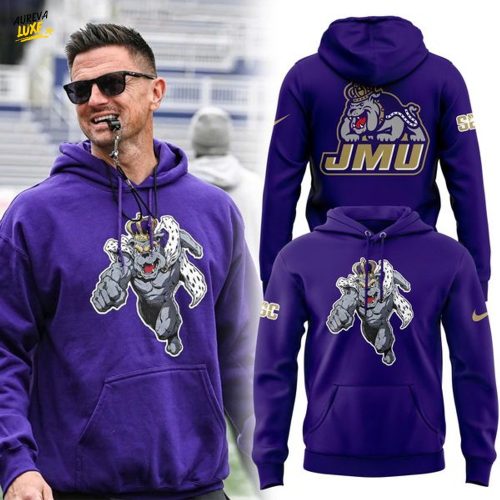 Coach Chesney JMU Football Marvel Super Hero Day Hoodie