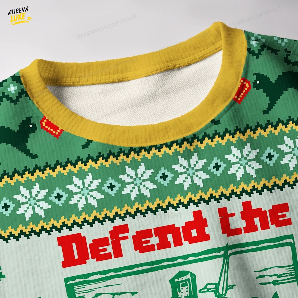 Defend The Public Library Unisex Ugly Knit Christmas Sweater Defend The Public Library Unisex Ugly Knit Christmas Sweater