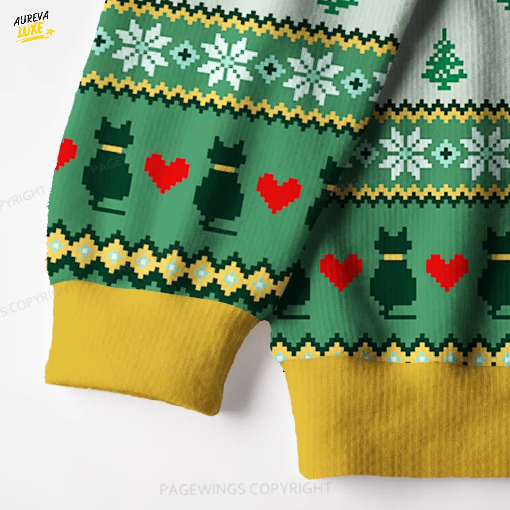 Defend The Public Library Unisex Ugly Knit Christmas Sweater Defend The Public Library Unisex Ugly Knit Christmas Sweater