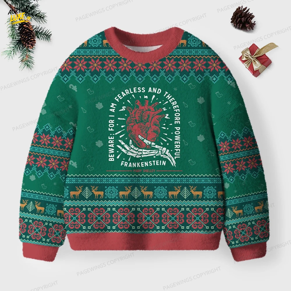 For I Am Fearless And Therefore Powerful Unisex Ugly Knit Christmas Sweater For I Am Fearless And Therefore Powerful Unisex Ugly Knit Christmas Sweater