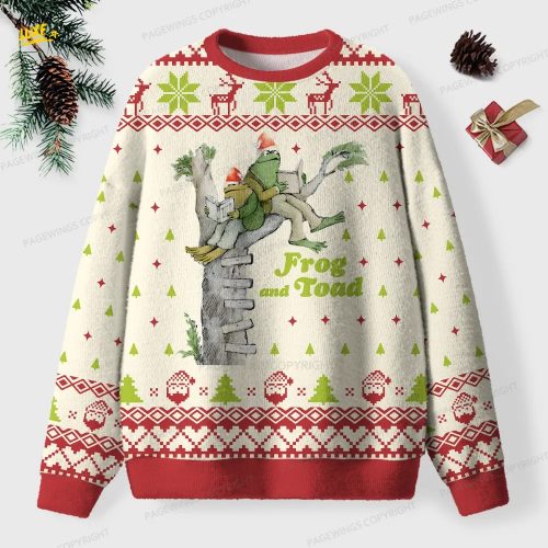 Frog And Toad Unisex Ugly Knit Christmas Sweater