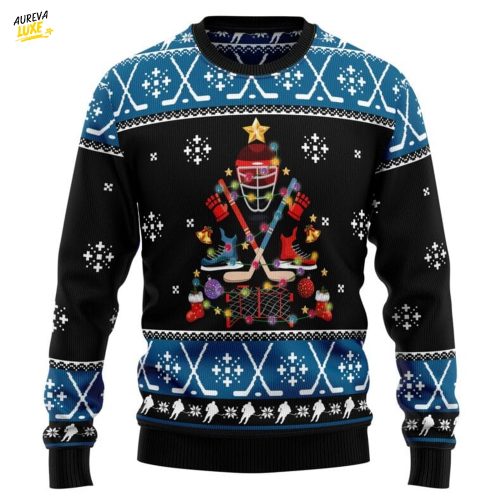 Happy Hockeyday Ugly Christmas Sweater