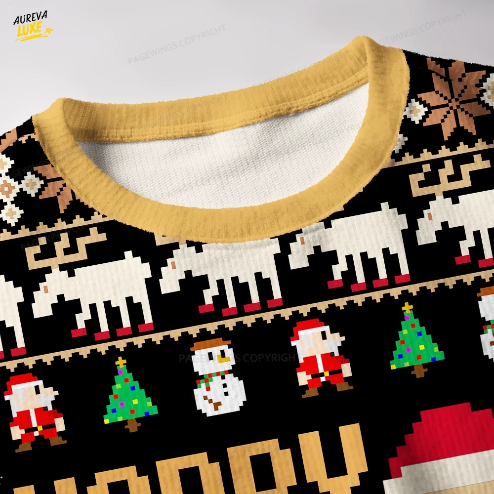 Happy New Achievement Unisex Ugly Knit Christmas Sweater Happy New Achievement Unisex Ugly Knit Christmas Sweater