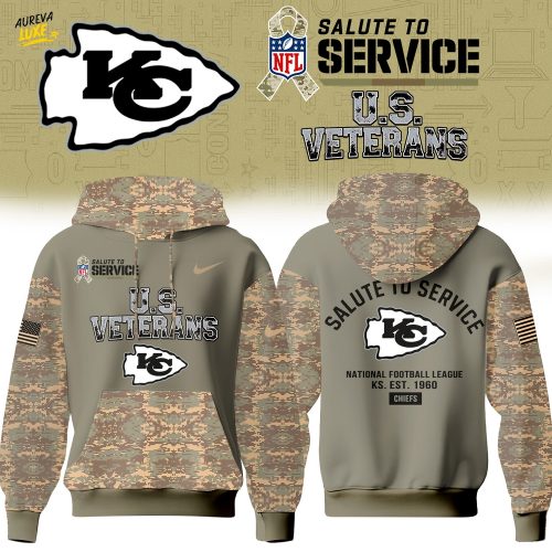 Kansas City Chiefs NFL Thank You For Your Service U.S VETERANS – Hoodie