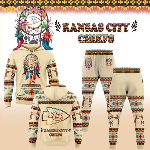 Kansas City Chiefs Native American Heritage Month 2025 Sand Beige Hoodie