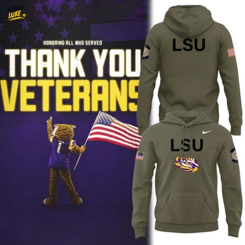 LSU Tigers 2025 Military Appreciation Football Hoodie