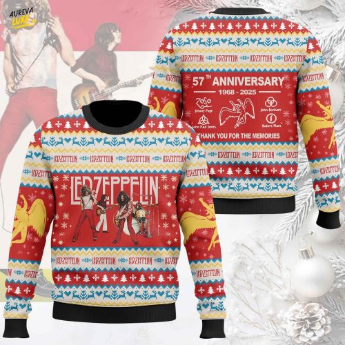 Led Zeppelin 57th AAnniversary Ugly Sweater 2025