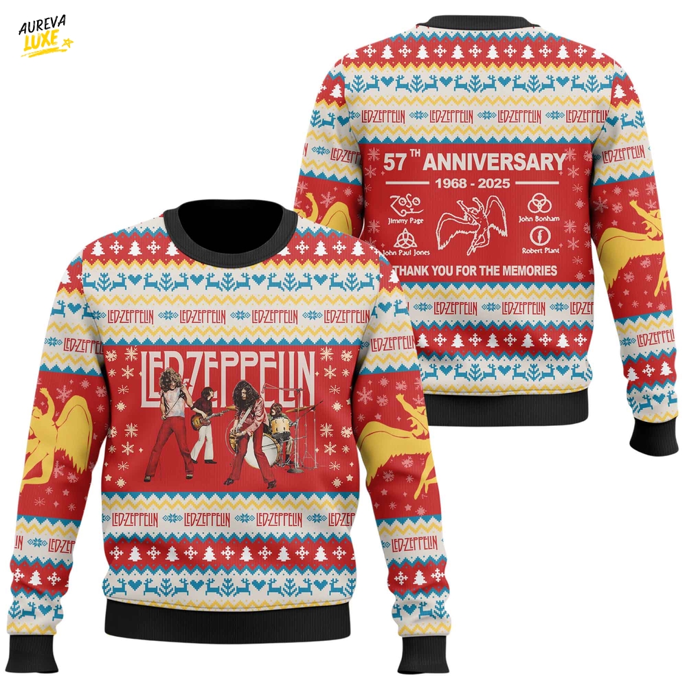 Led Zeppelin 57th AAnniversary Ugly Sweater 2025 Led Zeppelin 57th AAnniversary Ugly Sweater 2025