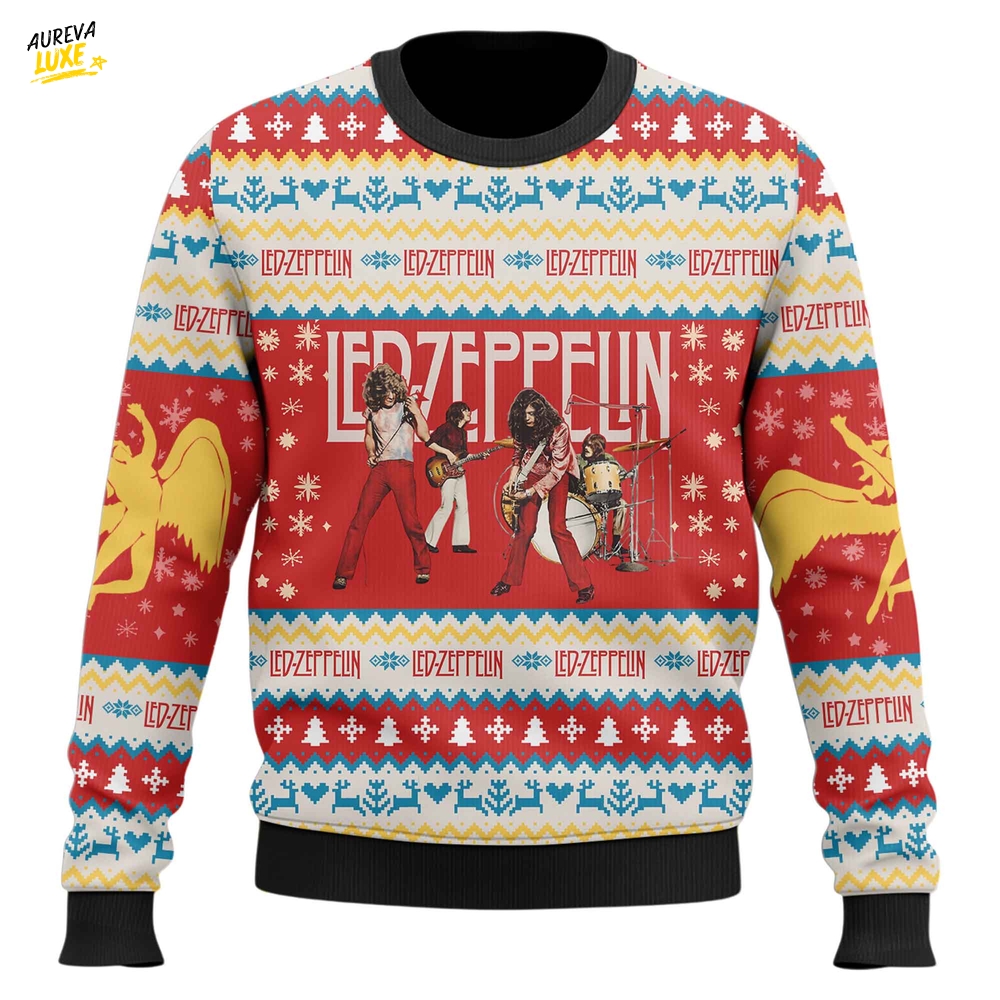 Led Zeppelin 57th AAnniversary Ugly Sweater 2025 Led Zeppelin 57th AAnniversary Ugly Sweater 2025