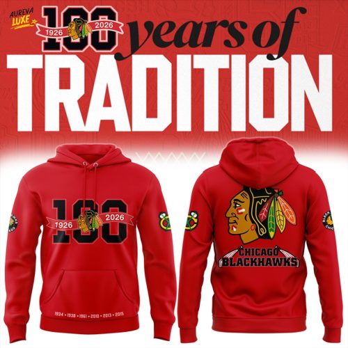 Limited Chicago Blackhawks Centennial Anniversary Hoodie