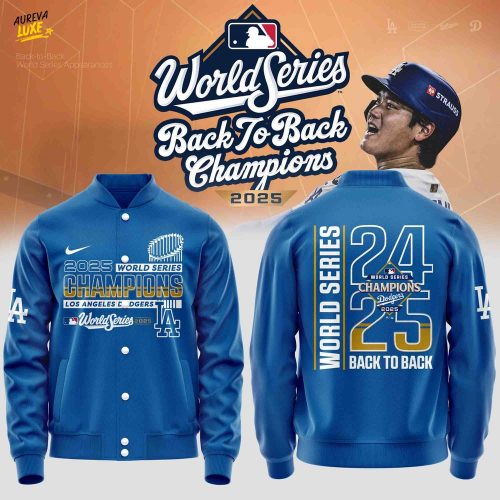 Los Angeles Dodgers – 2025 Back to Back World Series Champions Baseball Jacket