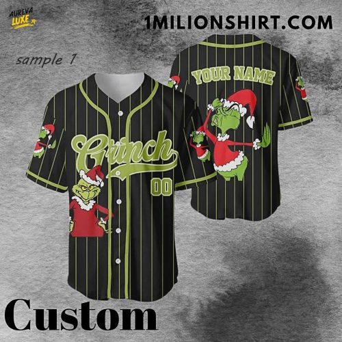 Merry Grinchmas Fan Apparel, Holiday Custom Jersey